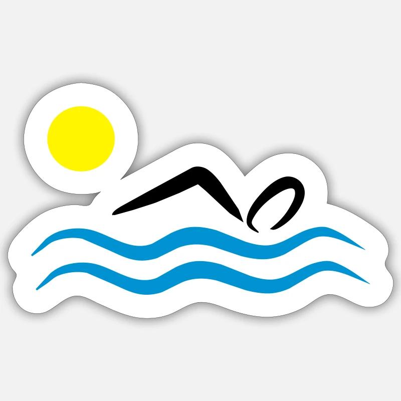 natation Sticker taille S (10 x 10 cm)