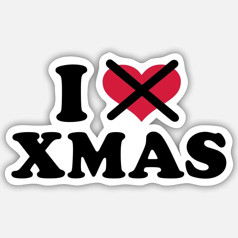 I hate xmas christmas Adesivo