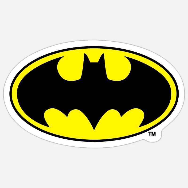 Batman Logo Flex - Sticker størrelse S (10 x 10 cm) - mat hvid