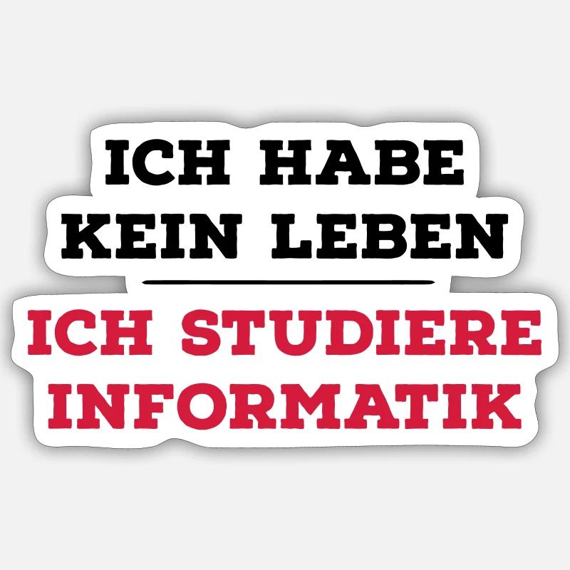 Informaticiens - Sticker taille S (10 x 10 cm) - blanc mat