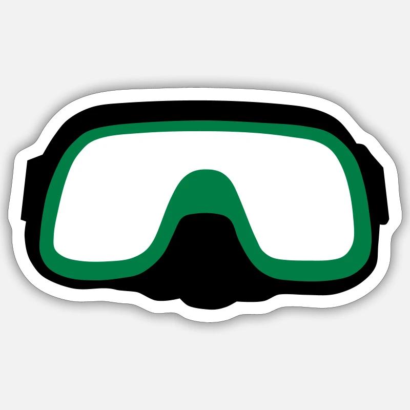Masque de plongée sous-marine - Sticker taille S (10 x 10 cm) - blanc mat