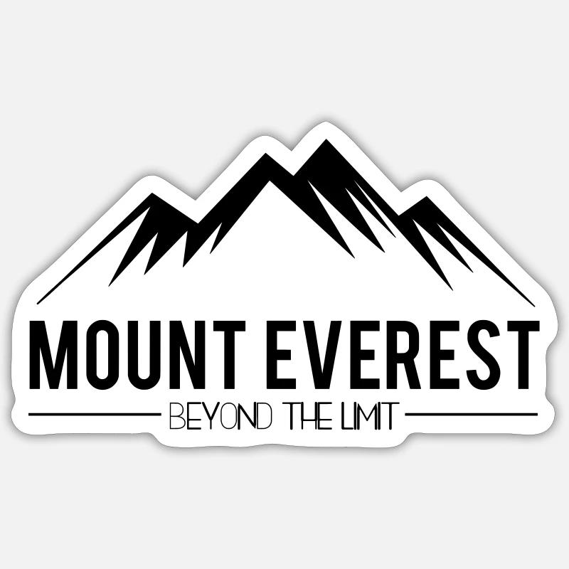Mount Everest jenseits der Grenzen Sticker Größe S (10 x 10 cm)