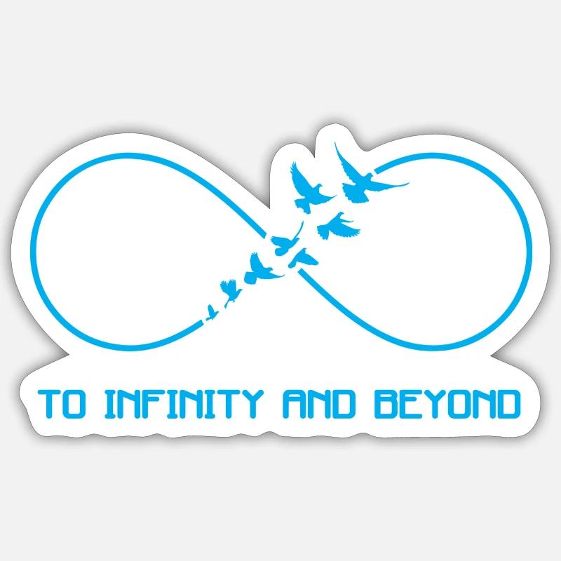 À l'infini et beaucoup plus loin Sticker taille S (10 x 10 cm)