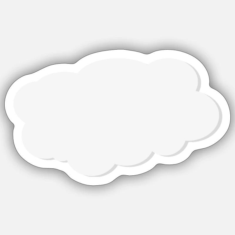 Nuage - Sticker taille S (10 x 10 cm) - blanc mat