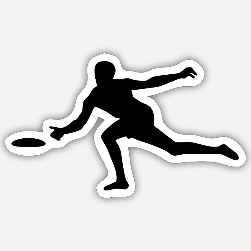 Discgolf - Sticker taille S (10 x 10 cm) - blanc mat