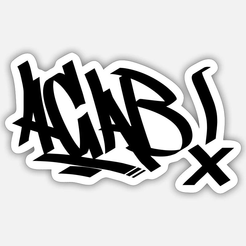 acab - Sticker size S (10 x 10 cm) - white matte
