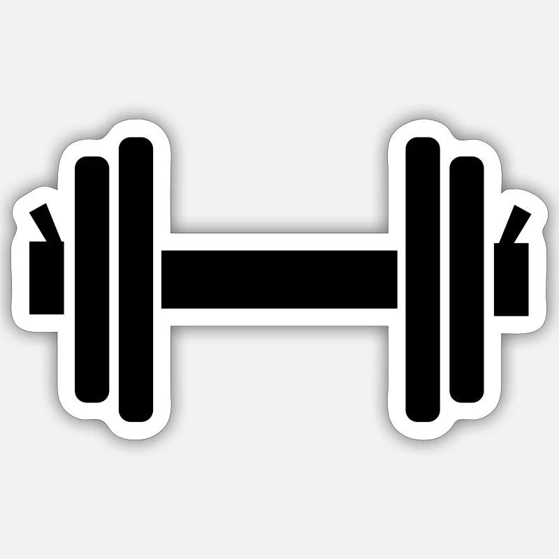Dumbbell Sticker size S (10 x 10 cm)