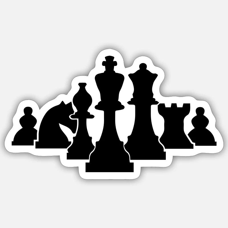 schach figuren Sticker Größe S (10 x 10 cm)