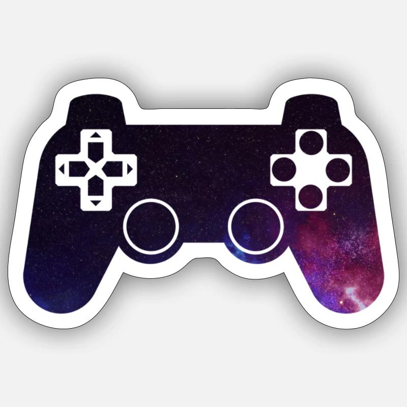 Controller Galaxy - Sticker Größe S (10 x 10 cm) - Mattweiß