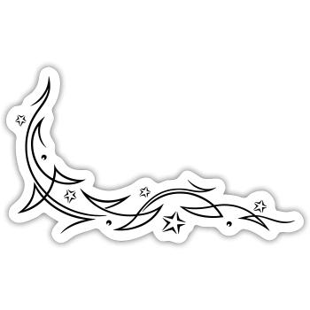 Tribal with stars - Sticker size S (10 x 10 cm) - white matte - Front