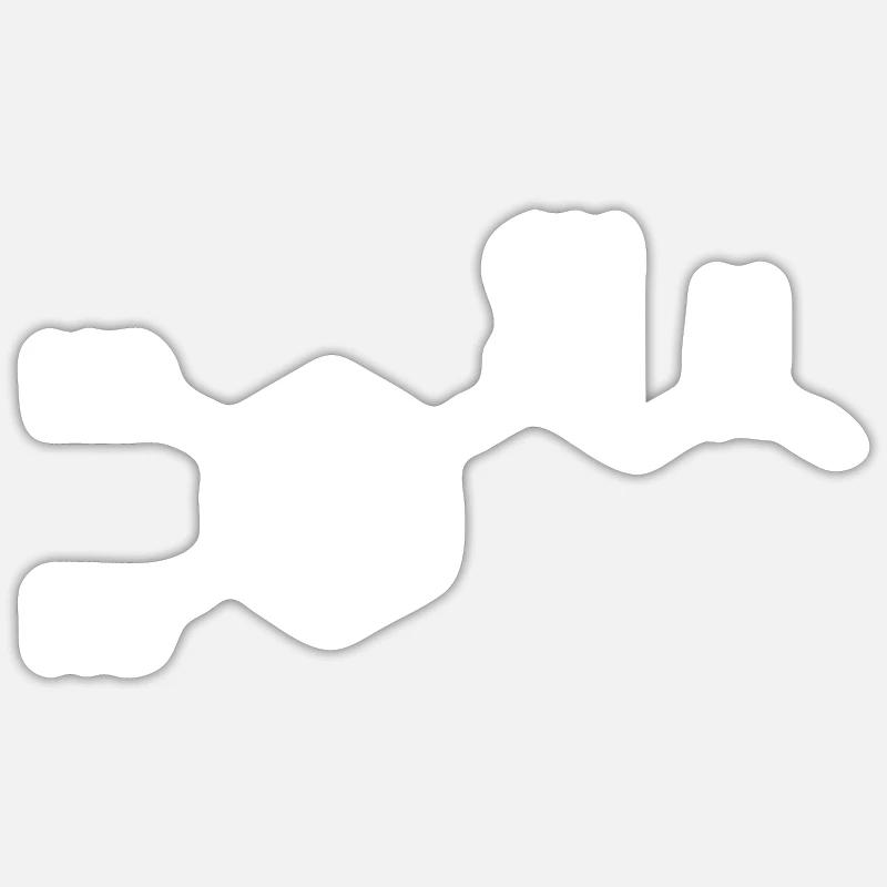 Adrenaline molecule - white Sticker size S (10 x 10 cm)