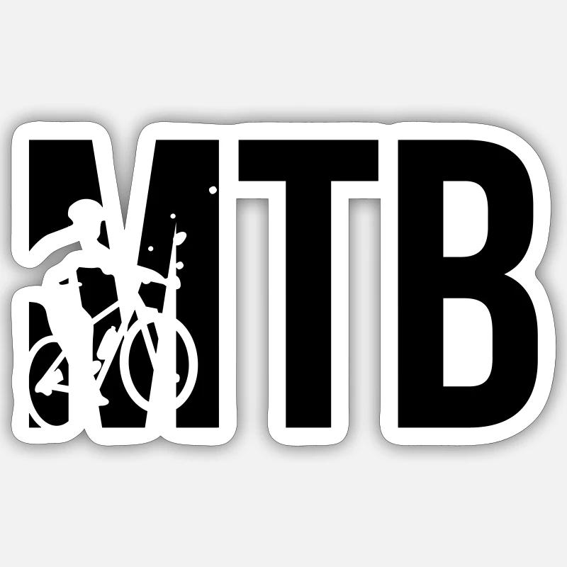 MTB - Sticker Größe S (10 x 10 cm) - Mattweiß
