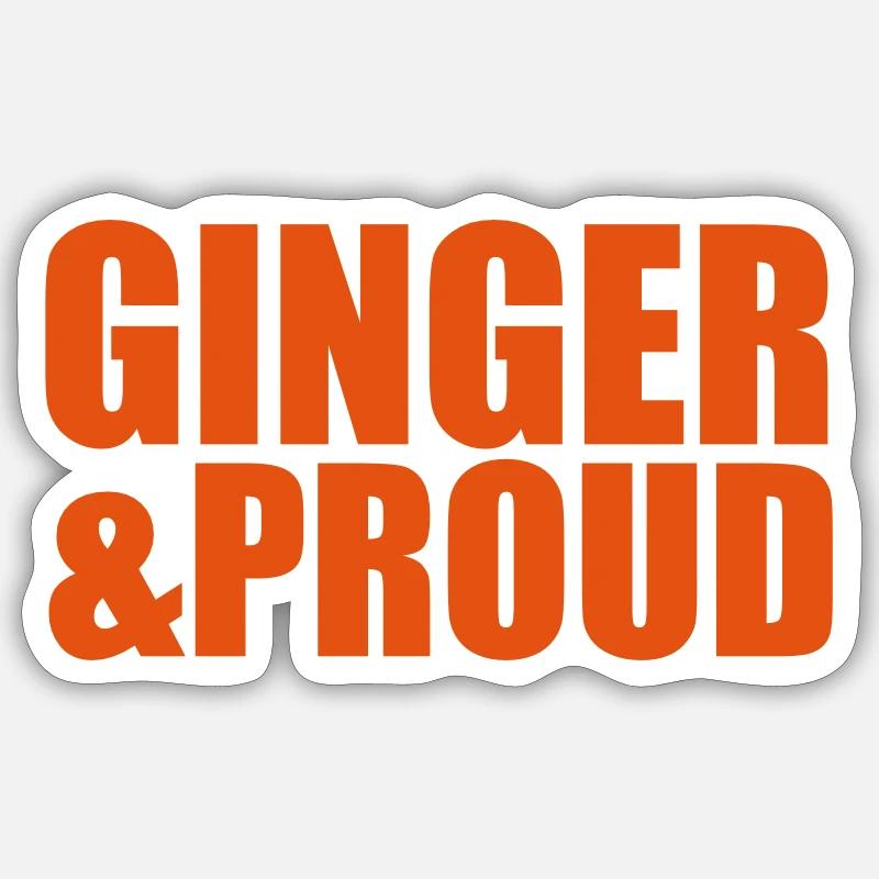Ginger - Sticker taille S (10 x 10 cm) - blanc mat