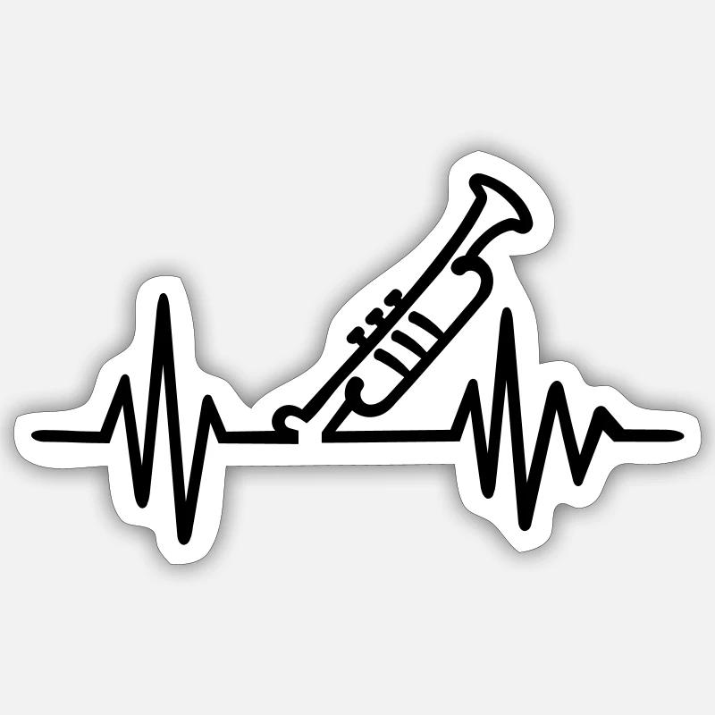 Trompete Sticker Größe S (10 x 10 cm)