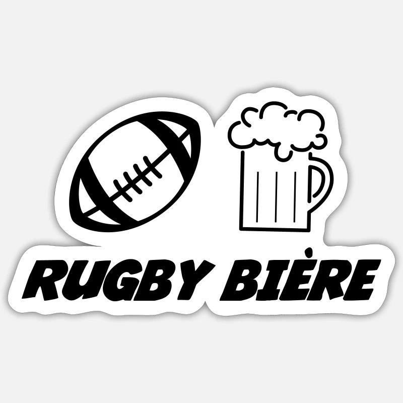 Rugby - Sticker Größe S (10 x 10 cm) - Mattweiß