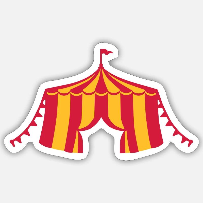Cirque - Sticker taille S (10 x 10 cm) - blanc mat