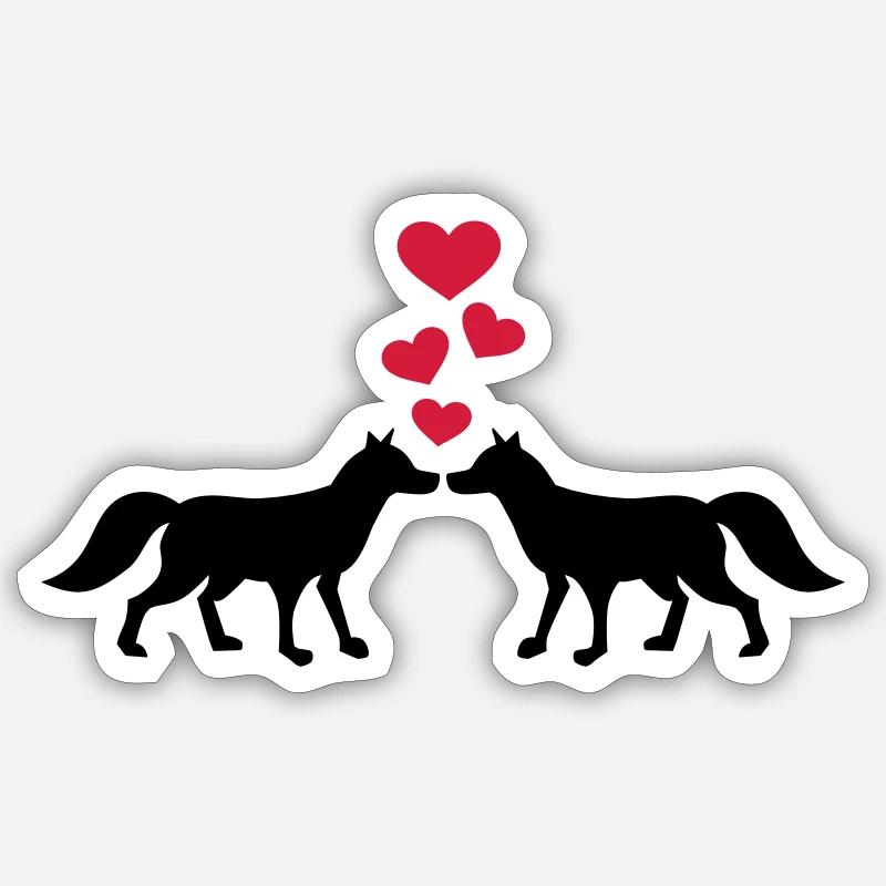Renard - Sticker taille S (10 x 10 cm) - blanc mat