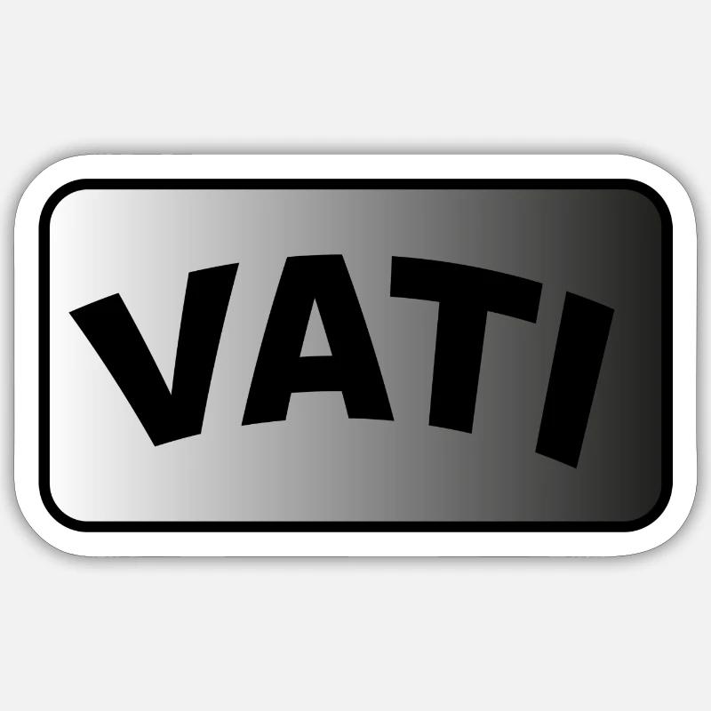 Vati - Sticker Größe S (10 x 10 cm) - Mattweiß