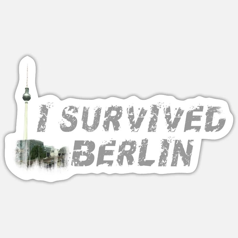 i survived berlin Sticker size S (10 x 10 cm)