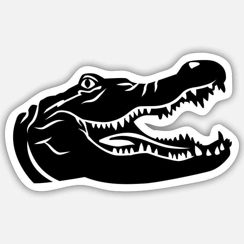 Crocodile - Sticker size S (10 x 10 cm) - white matte