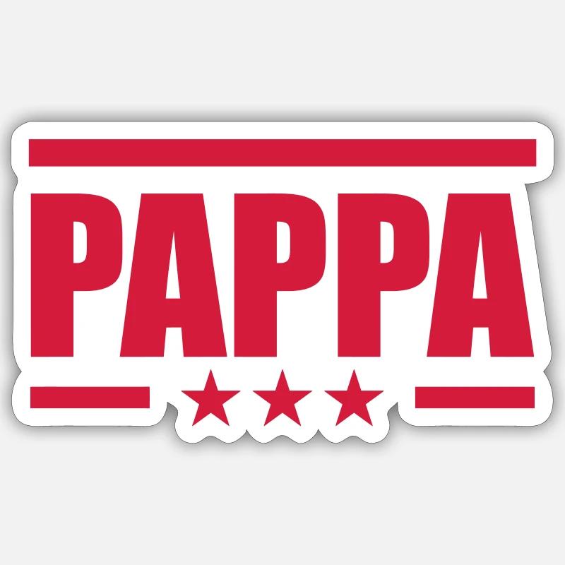 Pappa - Sticker taille S (10 x 10 cm) - blanc mat