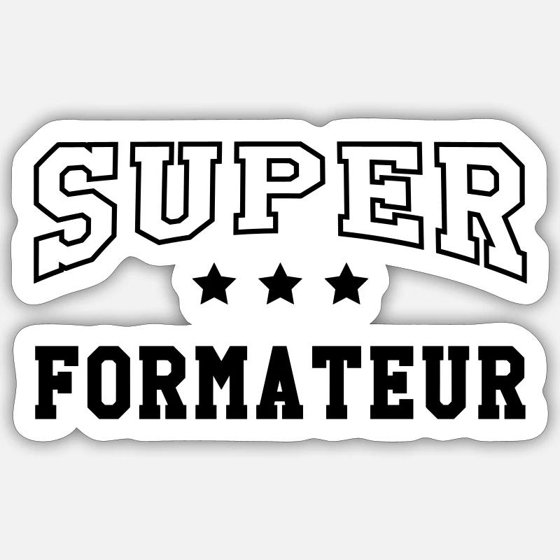 Formateur / Formatrice / Formation / Education - Sticker taille S (10 x 10 cm) - blanc mat