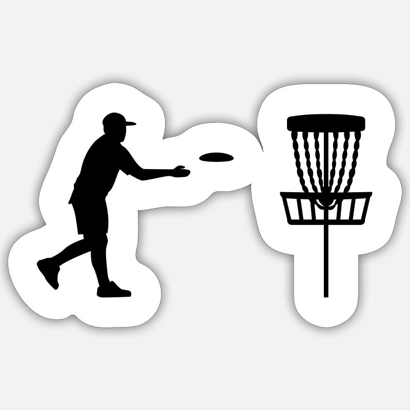 Disc golf - Sticker Größe S (10 x 10 cm) - Mattweiß
