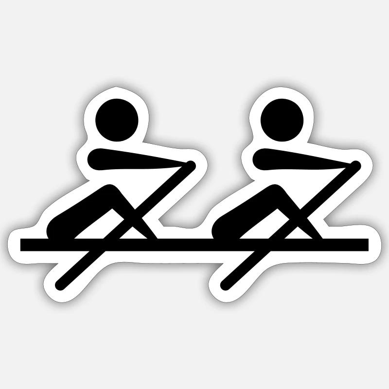 Rowing Sticker size S (10 x 10 cm)