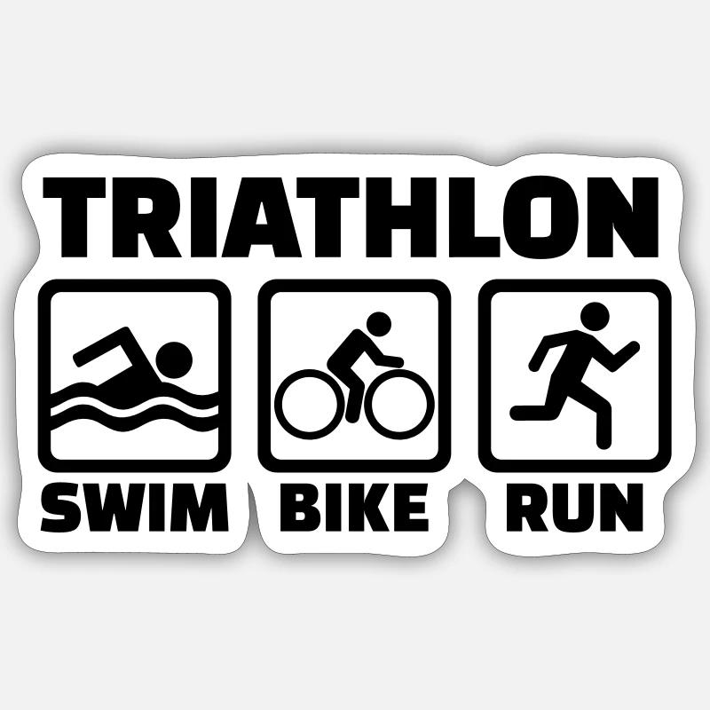 Triathlon - Sticker size S (10 x 10 cm) - white matte