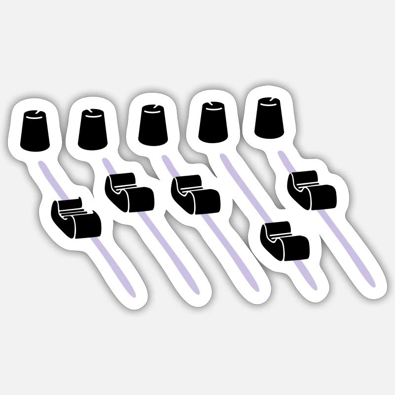 music mixer - Sticker size S (10 x 10 cm) - white matte