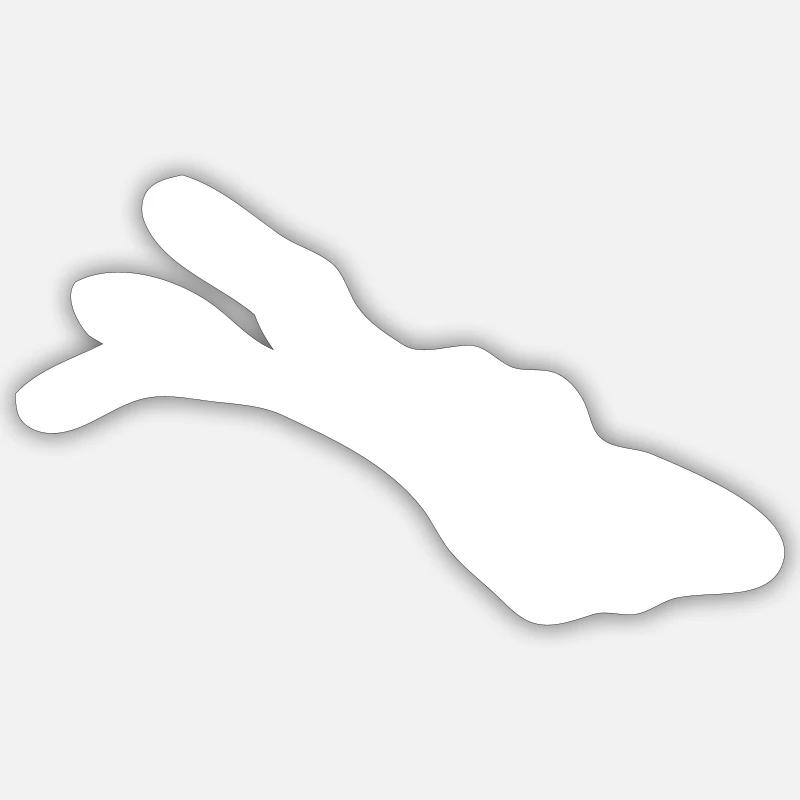 Lac de Constance - Sticker taille S (10 x 10 cm) - blanc mat