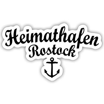 Heimathafen Rostock - Sticker Größe S (10 x 10 cm) - Mattweiß - Vorne