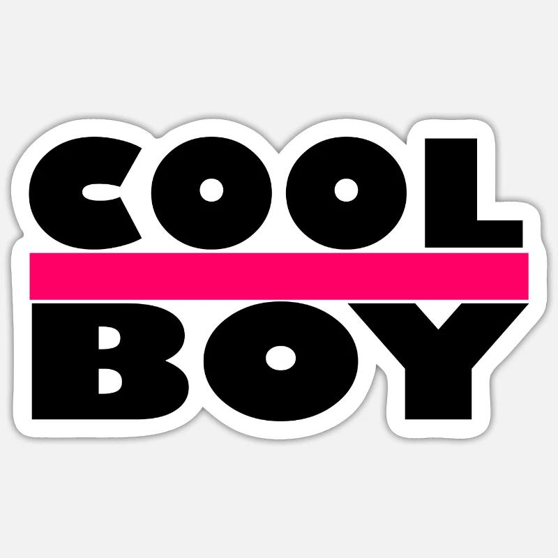 Cool - Cool Boy - Coole Junge Sticker Größe S (10 x 10 cm)