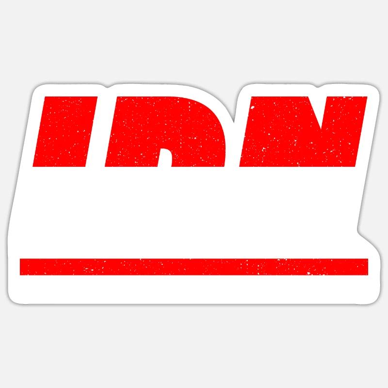 Indonésie drapeau drapeau IDN Sticker taille S (10 x 10 cm)