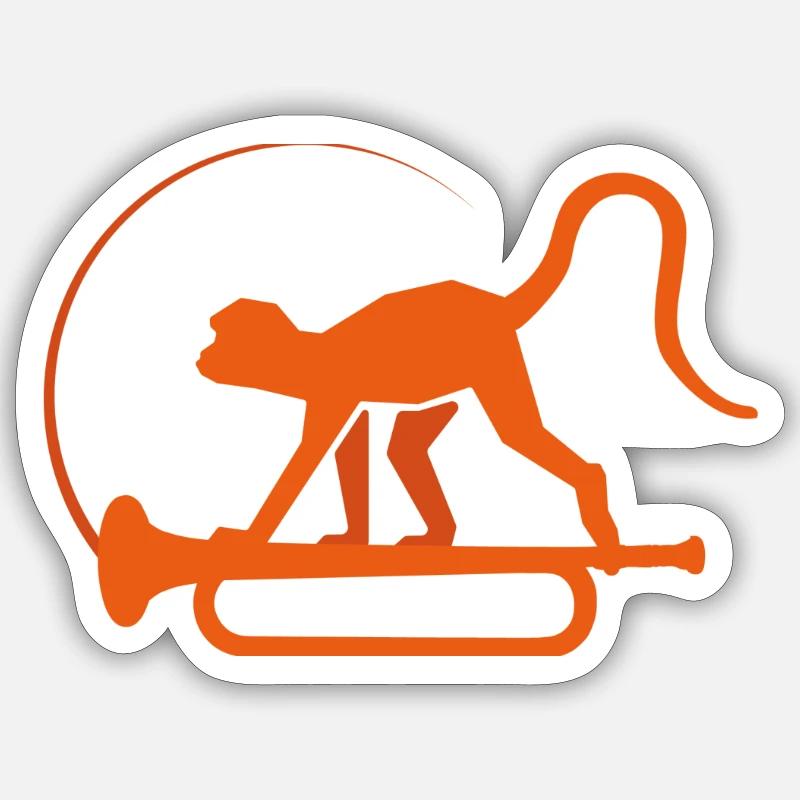 music monkey Sticker Größe S (10 x 10 cm)
