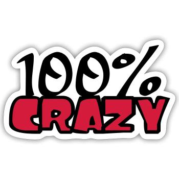 confus 100 cent pour cent texte de bande dessinée - Sticker taille S (10 x 10 cm) - blanc mat - Devant