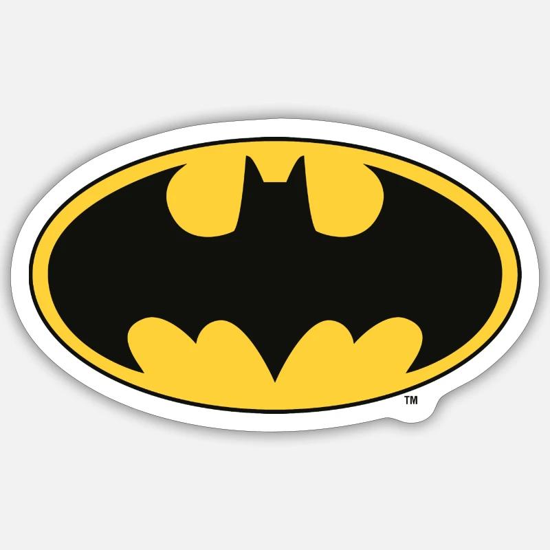 Batman Logo classic Snapback Cap - Sticker size S (10 x 10 cm) - white matte