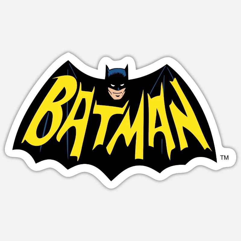 DC Comics Batman Wings Cool Logo Lettering - Sticker size S (10 x 10 cm) - white matte