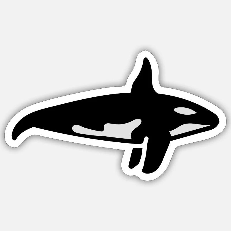 Whale - Sticker size S (10 x 10 cm) - white matte