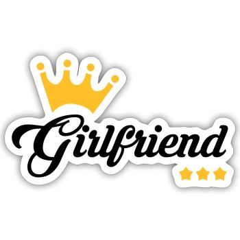 Love Lover Girlfriend Liebling Heart Schatz - Sticker size S (10 x 10 cm) - white matte - Front