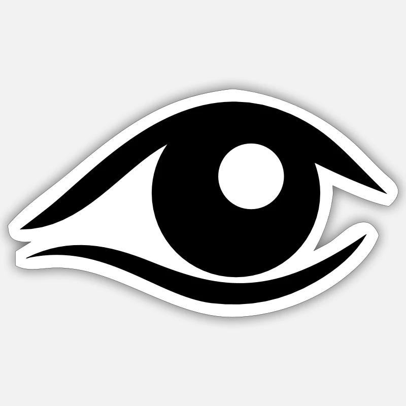 Eye - Sticker size S (10 x 10 cm) - white matte