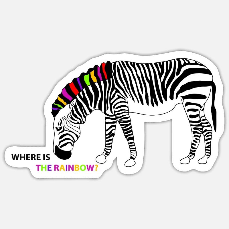The rainbow - Sticker taille S (10 x 10 cm) - blanc mat