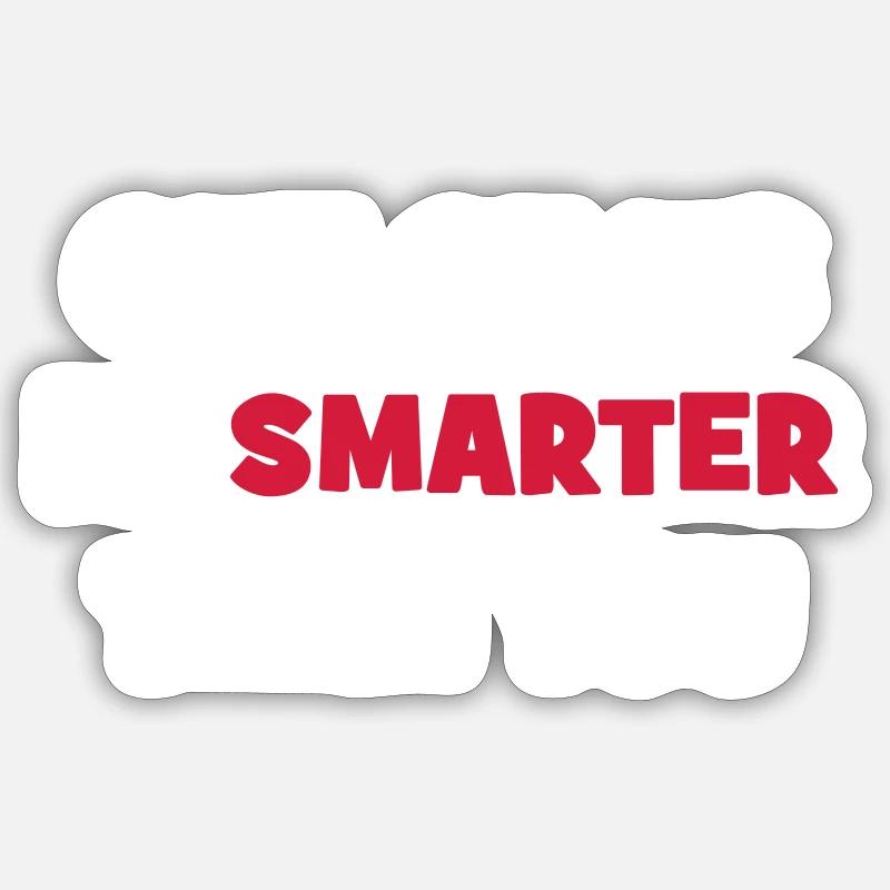 plus intelligent - Sticker taille S (10 x 10 cm) - blanc mat