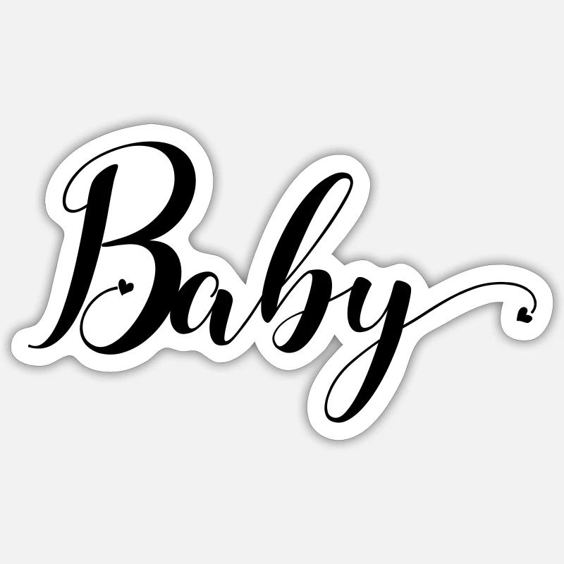 baby - Sticker taille S (10 x 10 cm) - blanc mat