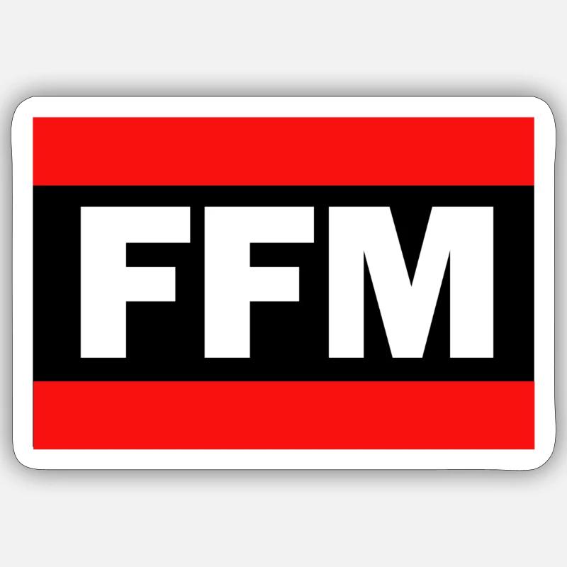 FFM - Sticker Größe S (10 x 10 cm) - Mattweiß