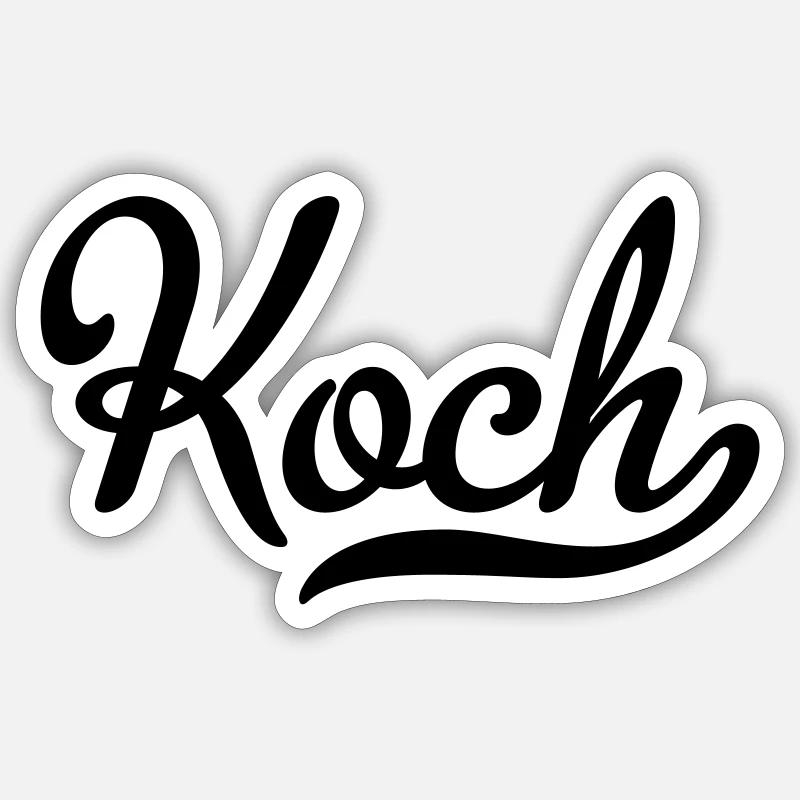 Koch - Sticker Größe S (10 x 10 cm) - Mattweiß