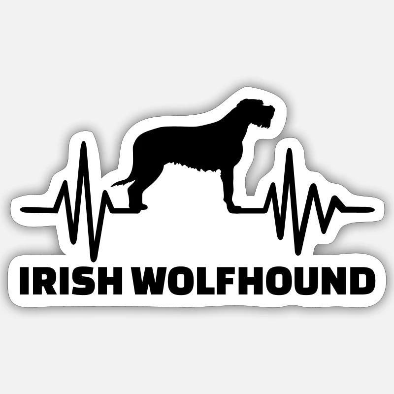 Irish Wolfhound Sticker taille S (10 x 10 cm)