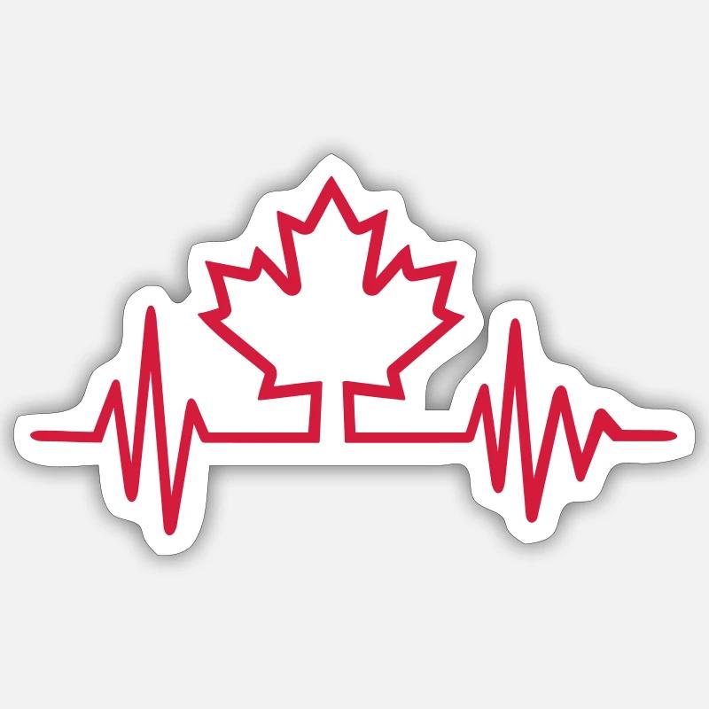 Canada - Sticker taille S (10 x 10 cm) - blanc mat