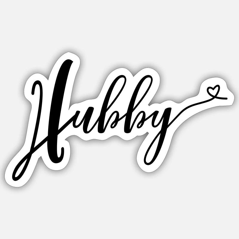 lovely hubby - Sticker Größe S (10 x 10 cm) - Mattweiß