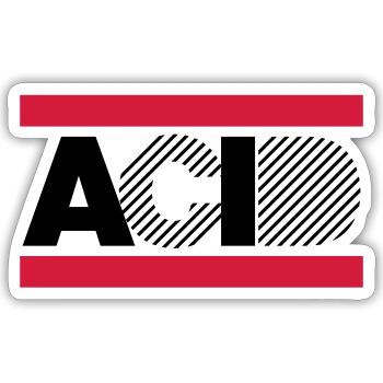 ACID - Sticker Größe S (10 x 10 cm) - Mattweiß - Vorne
